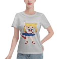 thumbnail image 1 of T-Shirt Basique à Manches Courtes pour Femmes Édition Sailor Moon Q Tsukiha, 1 of 6
