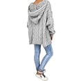thumbnail image 4 of EGNMCR Cardigans pour Femmes, Pulls pour Femmes Mode Ample Grande Taille Couleur Capuche Manches Longues Hauts Chandail Femmes, 4 of 8
