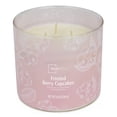 thumbnail image 4 of Mainstays 3-Wick Textured Wrapped Frosted Berry Cupcake Scented Candle, 14 oz, 4 of 6