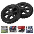 thumbnail image 2 of SHISUYAN 2pcs Shopping Cart Replacement Wheels Foldable Utility Trolley Wheels Grocery Cart Rolling Wheels, 2 of 5