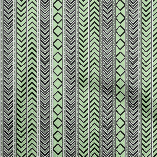 oneOone Rayon Mint Green Fabric Geometric Sewing Material Print Fabric By The Yard 56 Inch Wide