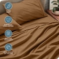 thumbnail image 4 of Bare Home Premium 1800 Collection Ensemble de Draps 3 Pcs, Lit Simple, Caramel, 4 of 10