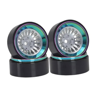 Tachiuwa 4 Pieces 1.3 inch RC Tire Wheel for 1:18 1:24 TRX4M SCX24 Truck Replacements Multicolor