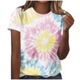thumbnail image 5 of Pisexur Hauts d'Été pour Femmes, Hauts pour Femmes, Hauts de Sortie pour Femmes, Hauts pour Dames, T-Shirt à Manches Courtes Col Rond Imprimé Mode Décontractée Vert,G, 5 of 5