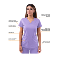 thumbnail image 3 of Adar Pro Scrubs For Women - Sweetheart V-Neck Scrub Top, 3 of 7