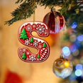 thumbnail image 1 of Hbdhejl 26 Pcs Lettres Rouges Décorations de Sapin de Noël Lettres de Canne de Bonbon avec Motif de Baies Mini Alphabet Ornements Suspendus Fête Maison Sapin de Noël Acrylique 2D, 1 of 4