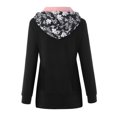 thumbnail image 3 of Women‘s Stitching Drawstring Hooded Slim Fashion Jacket Coat Outwear, 3 of 6