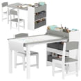 thumbnail image 1 of Qaba Ensemble Table et Chaise pour Enfants avec Rouleau de Papier, Table d'Artisanat, Gris, 1 of 10