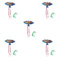 thumbnail image 2 of fastboy Unisex Children Cartoon Animal Kite Polyester Flying Kites with Handle Interactive Game Toys Presents Entertainment Blue 5Set, 2 of 6