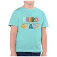 thumbnail image 1 of WEAIXIMIUNG T-Shirts pour Ados Preppy Mode pour Enfants Rentrée Scolaire Saison Imprimé Col Rond Manches Courtes T-Shirt Décontracté Haut (10), 1 of 4