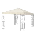 thumbnail image 2 of Gazebo Top Replacement Outdoor Patio Umbrella Cover Waterproof Replacement Top Polyester Sunshade Canopy, Beige, 2 of 9