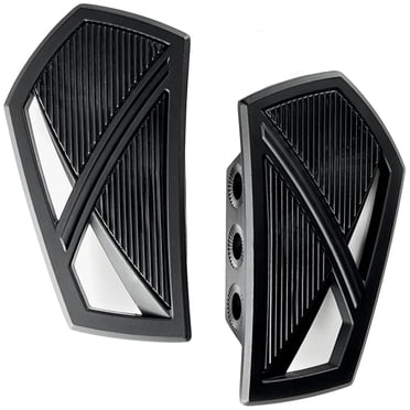 Krator Motorcycle Mini Floorboards, Compatible With Harley Davidson Models, 360 Degree Adjustable, Black, Harley Foot Pegs, Front Rider Rear Passenger Footboards, Motorcycle Accessories