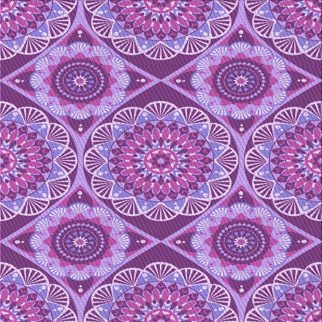 Ahgly Company Tapis d'Intérieur Lavables en Machine, Carrés Transitionnels, Orchidées Violet Foncé, 7' Carré