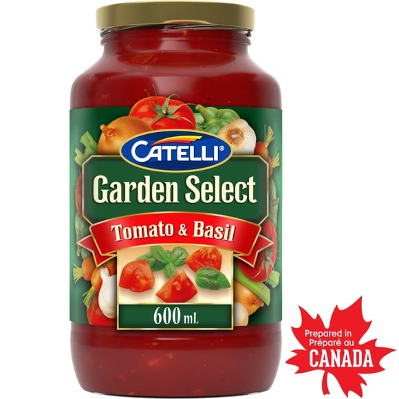 Catelli Garden Select Tomato & Basil Pasta Sauce, 600 ml Jar