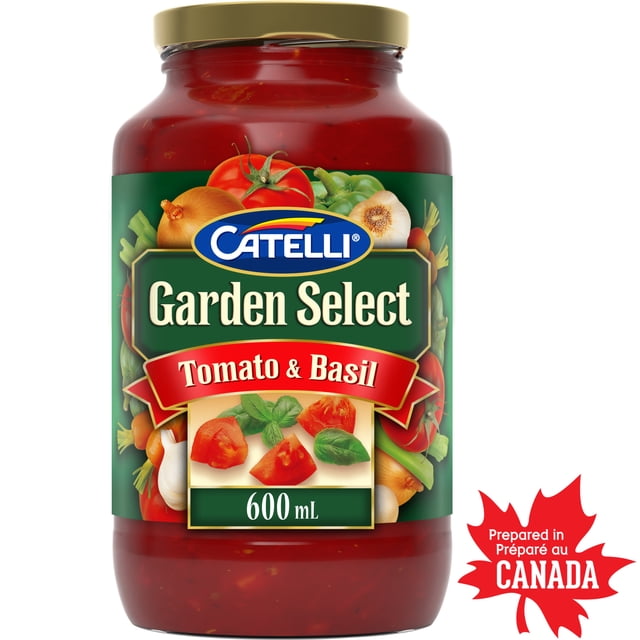 Catelli Garden Select Tomato & Basil Pasta Sauce, 600 mL