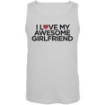 thumbnail image 1 of I Love My Awesome Girlfriend White Adult Tank Top, 1 of 1