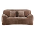 thumbnail image 1 of CHOK 2024 Housse de Chaise en Velours de Luxe Extensible Lavable Gris Argenté, 1 of 7