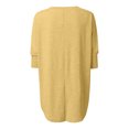 thumbnail image 4 of Hauts pour Femmes à Manches Longues Femmes à Manches Longues Loisirs Couleur Unie Col Rond Irrégulier Chandail Ample Hauts, 4 of 5