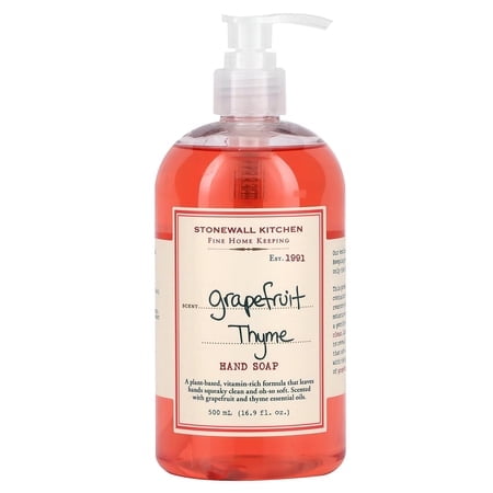 Stonewall Kitchen Savon pour les Mains au Pamplemousse et au Thym, Bouteille de 16,9 Onces