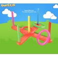 thumbnail image 2 of Hoop Ring Toss Plastic Ring Toss Quoits Garden Game Pool Toy Outdoor Fun Set NEW, 2 of 9
