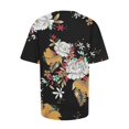 thumbnail image 4 of DEELLEEO Womens Summer Short Sleeve T-Shirts Crewneck Floral Print Fit Tops Tees Blouses, 4 of 6