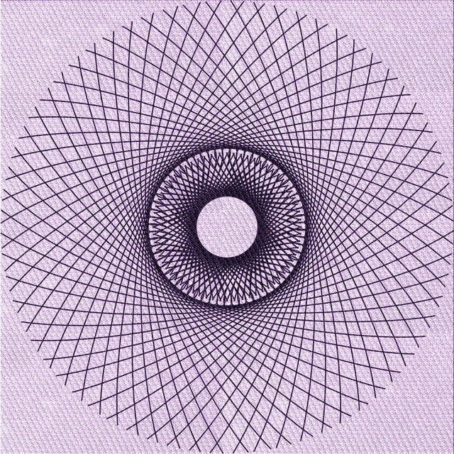 Ahgly Company Tapis d'Intérieur Lavable à la Machine, Carré, Transitionnel, Fleur Violette Violette, Tapis de Zone, 6 Pieds Carré