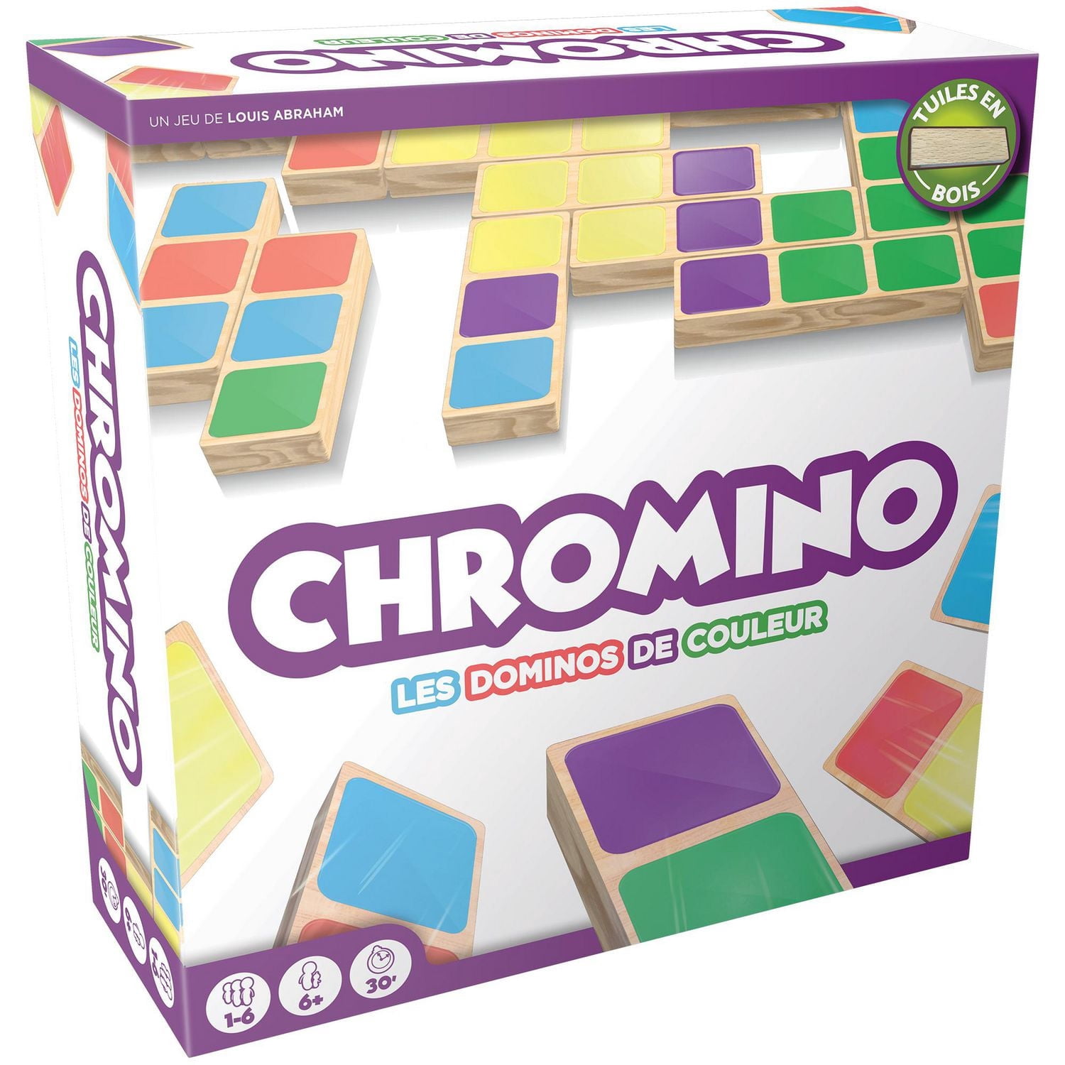 Chromino (French/English Bilingual) – Board Game – Strategy/Family Game – Family Fun Game – Ages 6+ – 1 to 6 Players – 30 to 45 Minute Playtime