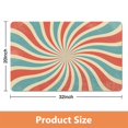 thumbnail image 3 of Add Boho Chic to Your Bathroom - Non-Slip Half Circle Bath Mat, Cute Bohemian Theme, Ideal for Bedroom, Home Decor, Semi Round Shower Rug, Machine Washable, Retro Sun Design, 20x32 inch, 3 of 5