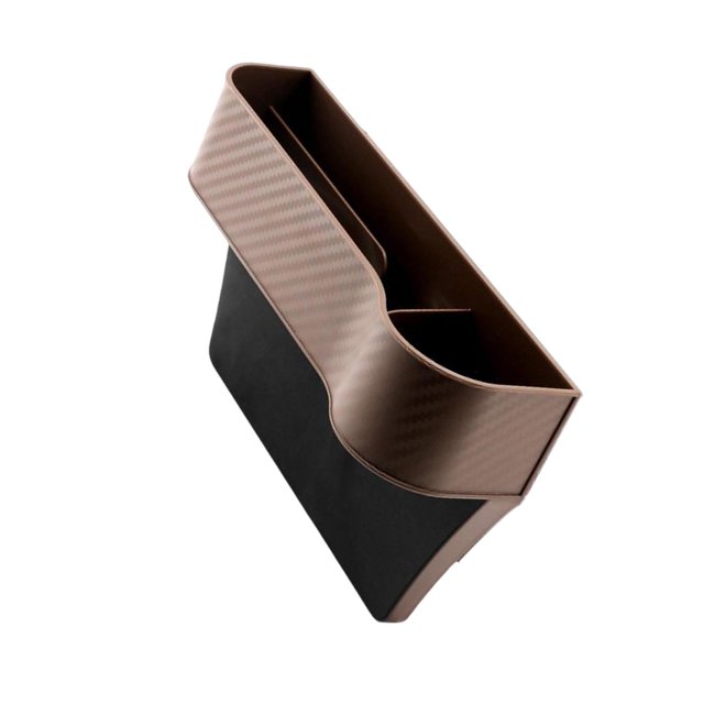 mmirethe Gap Filler Organizer High Performance with Cup Holder Brown Right 1Set