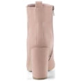 thumbnail image 3 of Unique Bargains Women's Block Heel Pointed Toe Zipper Ankle Boots, 3 of 8