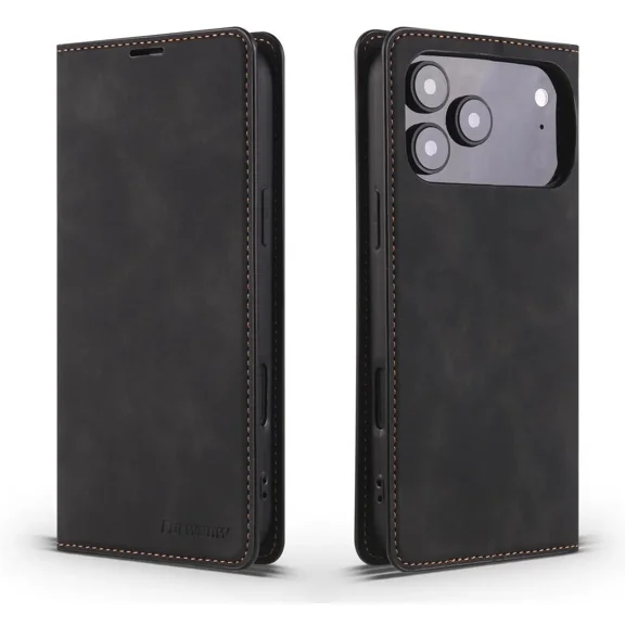Protective Case for iPhone 17 Pro Max Phone Cover with Card Holder Stand, Shockproof Flip Wallet Cover