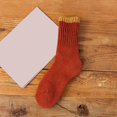 thumbnail image 2 of Outfmvch Ankle Socks,Socks for Women Compression Socks Plush and Thickened Warm Wool Socks with Cuffed Bars and Short Socks No Show Socks Womens Toe Socks Red One Size, 2 of 3