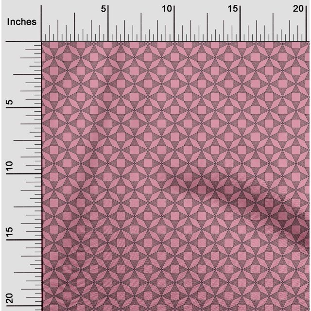 oneOone Cotton Cambric Fabric Triangle Block Printed Fabric 1 Yard 56 Inch Wide