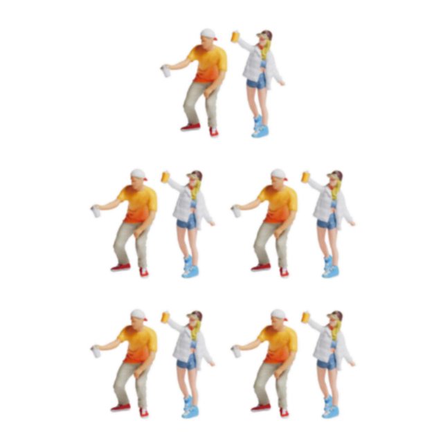 Wweixi 1/87 Diorama Graffiti Figure Characters Resin People Train Layout white yellow 5Set