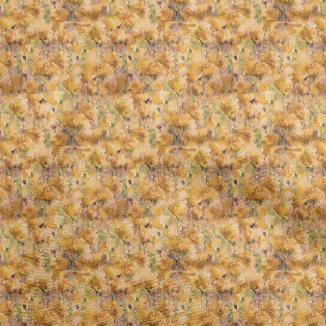 oneOone Viscose Chiffon Yellow Fabric Abstract Floral Fabric For Sewing Printed Craft Fabric By The Yard 42 Inch Wide