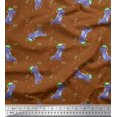 thumbnail image 1 of Soimoi polyester Crepe Fabric Floral,Envelope & Fox Kids Print Fabric by Yard 42 Inch Wide, 1 of 3