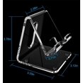 thumbnail image 4 of Acrylic Cell Phone Stand, Portable, Clear Phone Stand, 2 Pack, 4 of 5