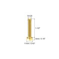 thumbnail image 2 of Unique Bargains Brass Hex Bolts, 1/4-20x1-1/2' 5 Pack Fully Thread Grade 4.8 Machine Screws, 2 of 4