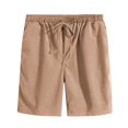 thumbnail image 5 of Weiqiqre Men's 2 Piece Outfits Linen Set Short Sleeve Shirt Top and Drawstring Waist Vacation Short Sets, 5 of 5