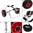 thumbnail image 4 of Universal Kayak Carrier, Kayak Canoe Cart Wheels Dolly Trailer, Foldable Kayak Go Cart Frame, Aluminum Pipe Double Kickstands, Inflation Solid Tire Wheels, 4 of 7