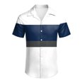 thumbnail image 4 of BOBOGOJP Chemise Légère à Manches Courtes Chemises Coupe Régulière à Manches Courtes Robe Sans Plis Chemises, Bleu L, 4 of 4