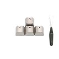 thumbnail image 1 of 4 Keys Arrow Keycaps Zinc Alloy Metal Backlit Keycap OEM Profile for Cherry MX Mechanical Keyboard Switches DIY Replacement (Silver), 1 of 4