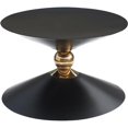 thumbnail image 3 of Meridian Furniture Malia Table Basse en Forme de Sablier en Métal Noir et Or, 3 of 5