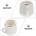 thumbnail image 2 of Household Creamer Dispenser Multi-function Milk Pitcher Ceramic Cream Pitcher with Spoon, 2 of 9