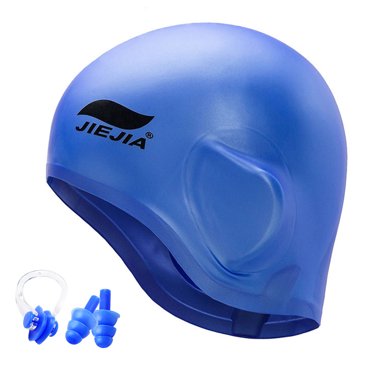 Amdohai Silicone de Natation 3D Ergonomique Protection des Oreilles Natation avec Pince-Nez et Bouchons d'Oreilles pour Femmes Hommes