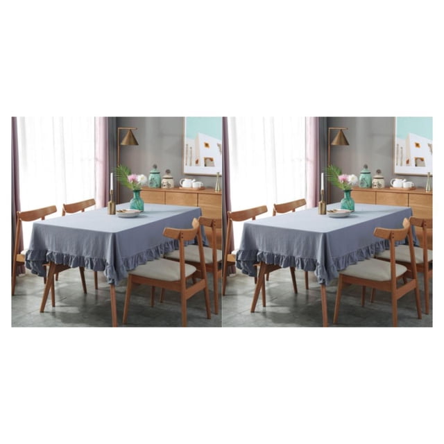 Baohd Durable And Easy To Wash Tablecloth With Vintage Style Rectangular Table Tablecloth Cotton Dining Tablecloth Table Cover gray 90*90CM 2Set