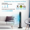 thumbnail image 2 of Giantex Tower Fan with Remote Control, Quiet Cooling Fan w/3 Wind Modes, LED Control Panel, Portable Bladeless Standing Fan for Bedroom Living Room Office, Black, 2 of 10