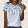 thumbnail image 1 of Soki Graphic Printed Tee Short Sleeved Round Neck Tops for Women, 1 of 4