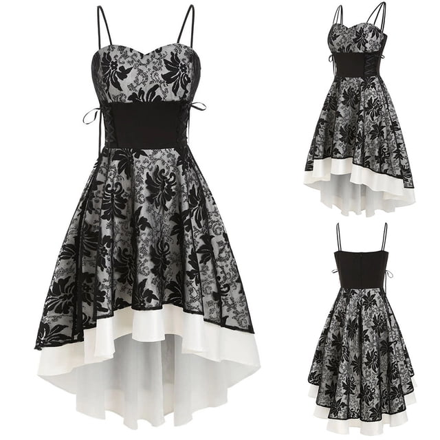 Ketyyh-chn99 Robes Fluides pour Femmes Robe d'Été Robe de Fête pour Femme Robe Décontractée Robe de Bal Soirée Unie Élégante Robe Maxi Noir,m