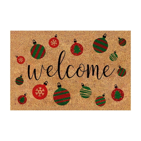 Merry Christmas Font Character Doormat Non Floor Mat for Bathroom Living Room Entryway Welcome Door